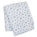 Muslin Cotton Swaddle Blanket - Large - Blueberries - HoneyBug 