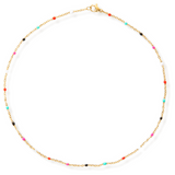 Gwen Colorful Dainty Enamel Beaded Necklace - HoneyBug 