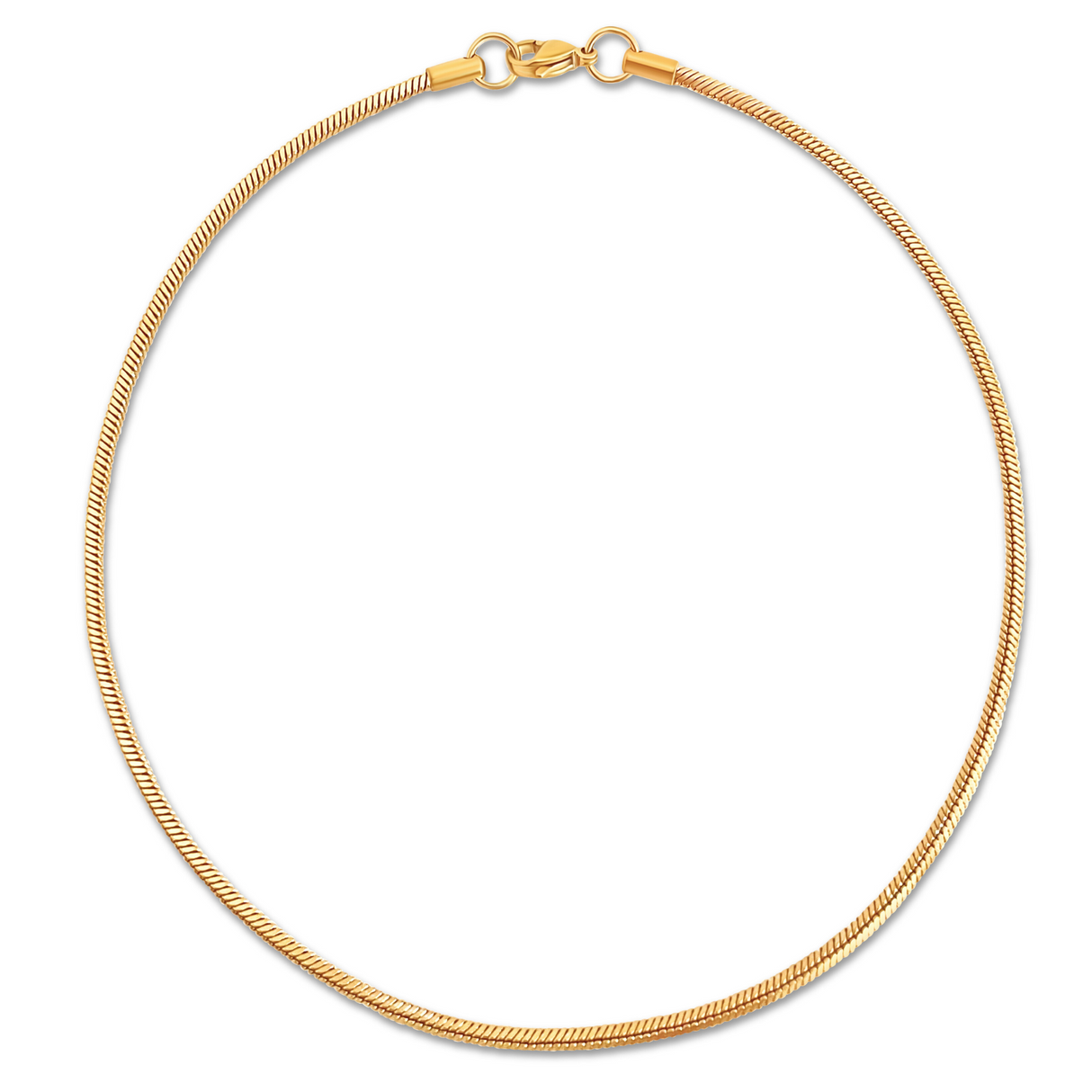Lyra Snake Chain Choker Necklace - HoneyBug 