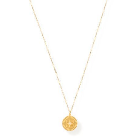 Rue Sunburst Disc Necklace - HoneyBug 