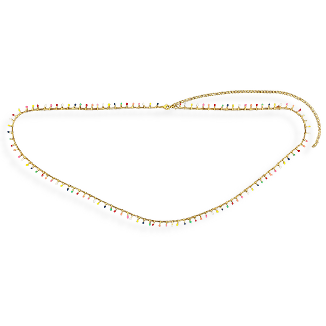 Ryanne Colorful Enamel Waist Chain - HoneyBug 