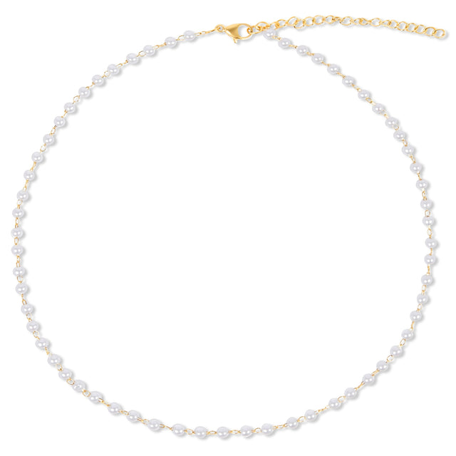 Sheena Dainty Pearl Choker Necklace - HoneyBug 