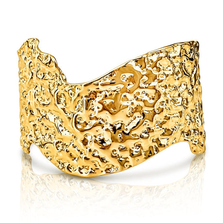 Tabitha Hammered Cuff Bracelet - HoneyBug 