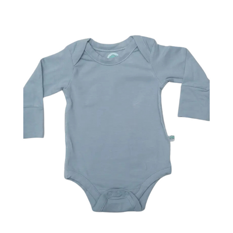 Grow with Me' Long Sleeved Onesie - Misty Blue - HoneyBug 