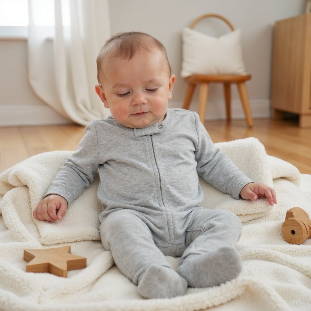 footie | heather - HoneyBug 