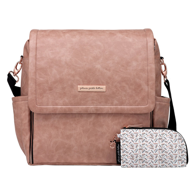 Boxy Backpack - Dusty Rose Leatherette - HoneyBug 