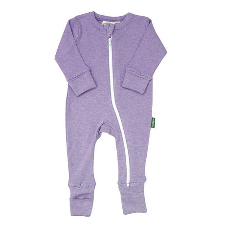 Snuggle Soft Melange '2-Way' Zipper Romper - Lilac - HoneyBug 