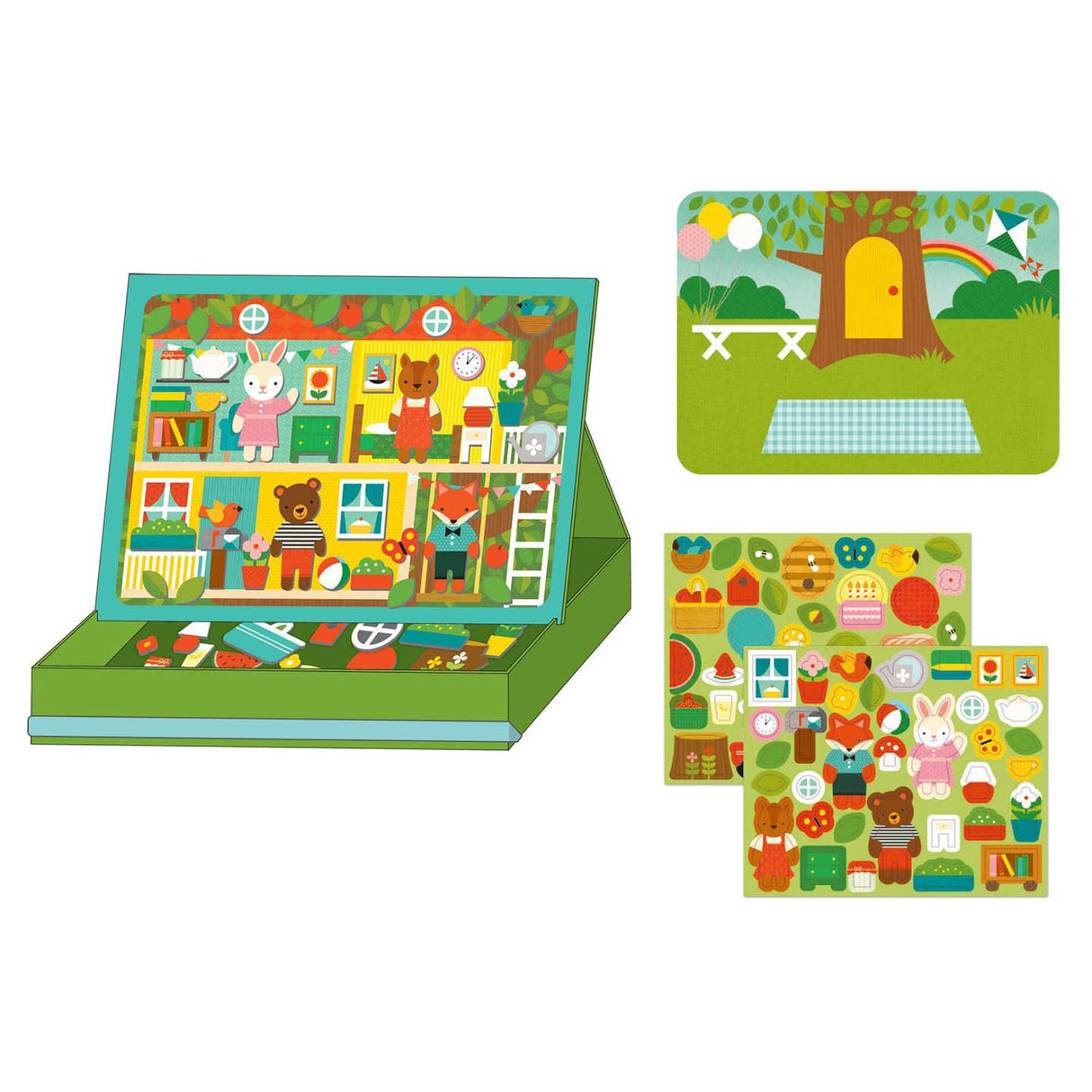Treehouse Party Magnetic Play Scene - HoneyBug 