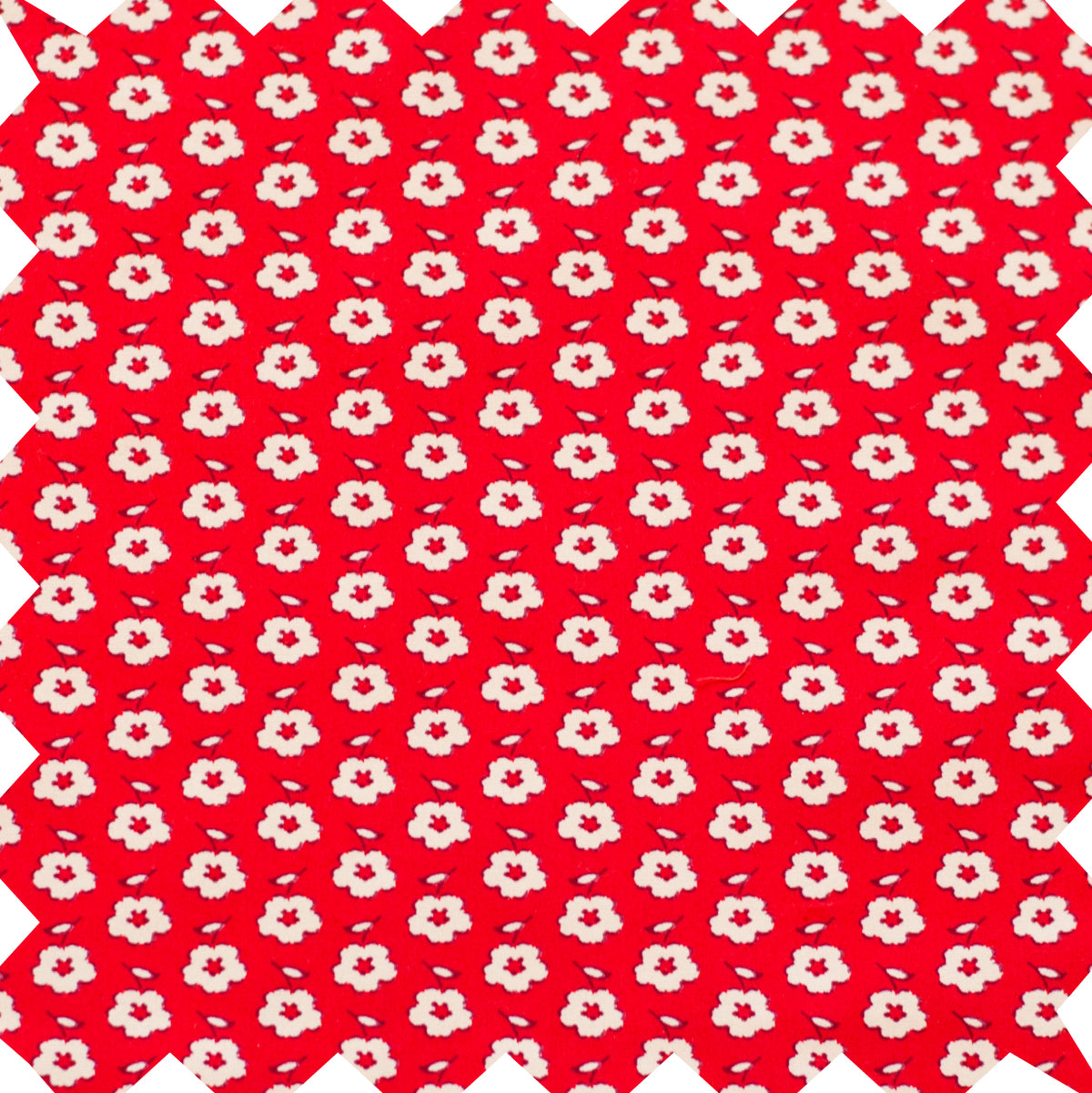 Baby Romper with Smocked Neck | Flowers in Brilliant Red - HoneyBug 