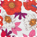 Girls Everly Square Neck Dress | Red and Orange Floral Medley - HoneyBug 