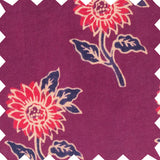 Girls' Long Sleeve Dress with Floral Motif | Purple & Red - HoneyBug 