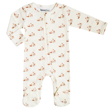 Organic Cotton Footie - Fawn - HoneyBug 