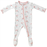 Flamingo Zippered Footie - HoneyBug 