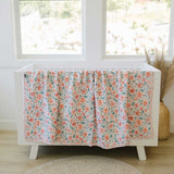 Floret + Trellis Classic Muslin Super Snuggle Blanket - HoneyBug 