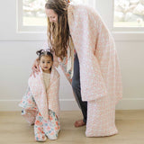 Floret + Trellis Classic Muslin Super Snuggle Blanket - HoneyBug 