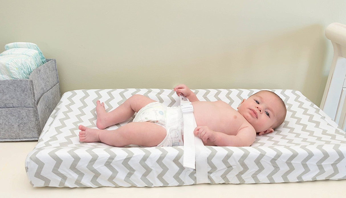 Changing Pad Cover | Cradle Sheet Set - Grey Chevron and Polka Dot