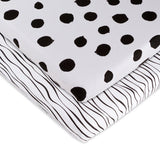 Bassinet Sheet Set - Black & White Abstract - HoneyBug 