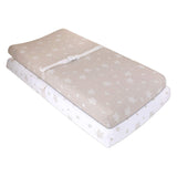 Changing Pad Cover | Cradle Sheet Set - Tan Drawn Stars - HoneyBug 