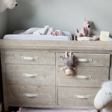 Waterproof Changing Pad Cover | Cradle Sheet Set - Grey Chevron & Polka Dot - HoneyBug 