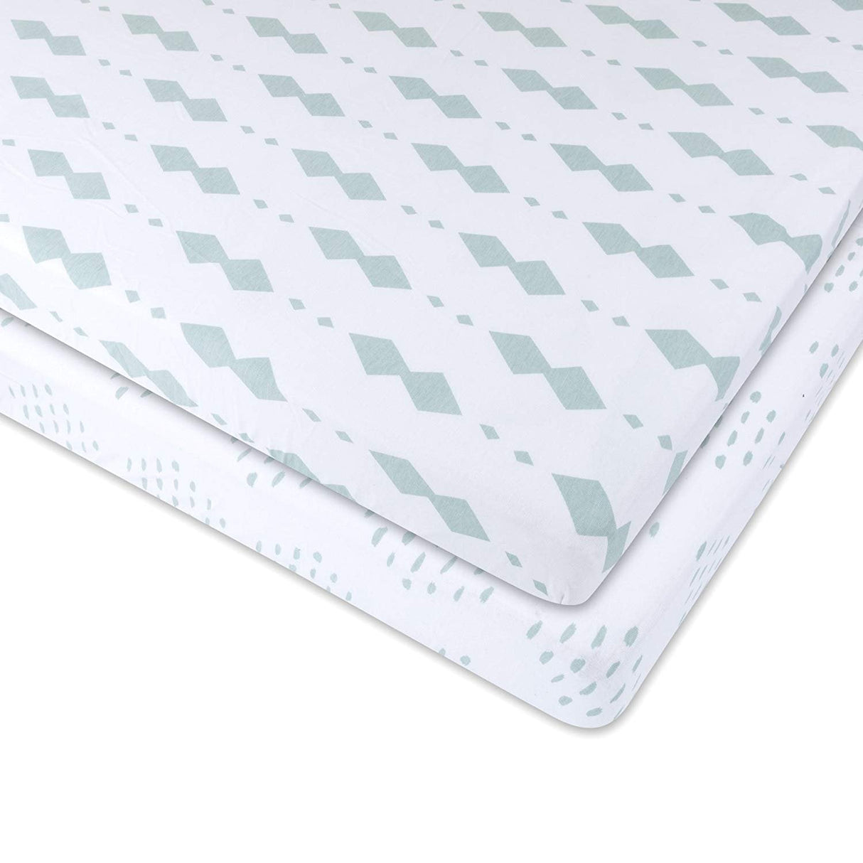 Pack N Play I Portable Crib Sheet Set - Sage Diamond