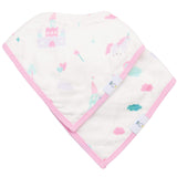 Clouds and Castles 2 Pack Muslin & Terry Cloth Bib Set - HoneyBug 