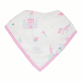 Clouds and Castles 2 Pack Muslin & Terry Cloth Bib Set - HoneyBug 