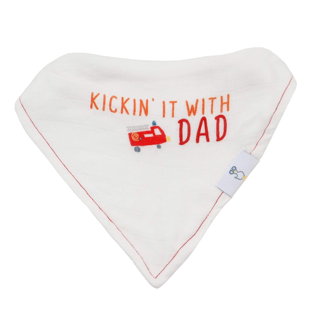 Dad and Buildings 2 Pack Muslin & Terry Cloth Bib Set - HoneyBug 
