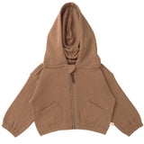 Organic Baby Toddler Hooded Jacket - Cocoa - HoneyBug 