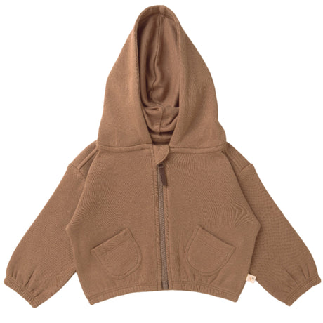 Organic Baby Toddler Hooded Jacket - Cocoa - HoneyBug 