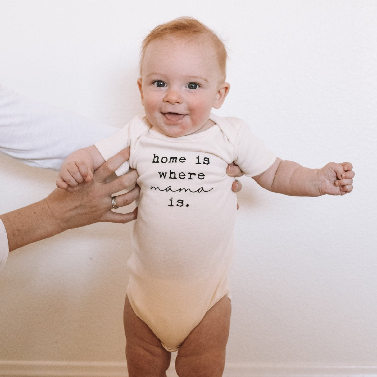 Home is Where Mama is - Organic Short Sleeve Baby Bodysuit - HoneyBug 