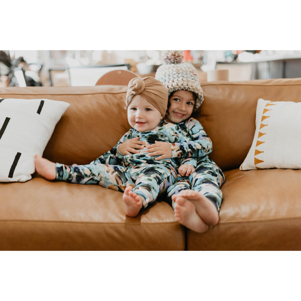 Bamboo Zip Pajamas | Charli Print - HoneyBug 