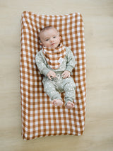 Gingham Muslin Bib - HoneyBug 