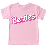 Besties Barbie Kids Tee - Pink - HoneyBug 