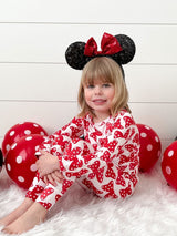 Red Bow Two-Piece Long Set