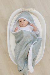 Desert Sage Muslin Hooded Towel