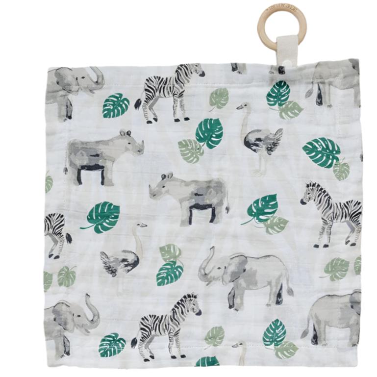 Jungle Classic Muslin Teether Blanket - HoneyBug 