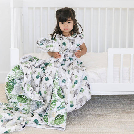 Jungle + Rainforest Premium Cotton Snuggle Blanket - HoneyBug 