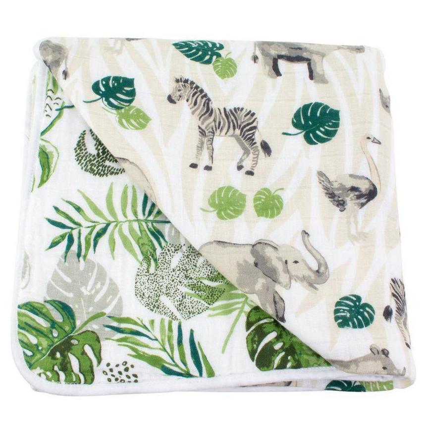 Jungle + Rainforest Premium Cotton Snuggle Blanket - HoneyBug 