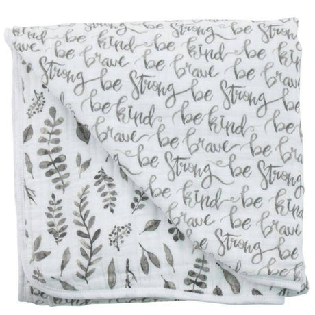 Just Be + Leaves Premium Cotton Snuggle Blanket - HoneyBug 