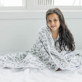 Just Be + Leaves Premium Cotton Snuggle Blanket - HoneyBug 