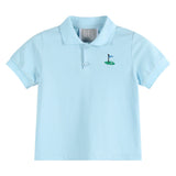 Light Blue Golf Hole Polo Shirt