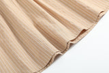 Light Brown Pumpkin Smocked Collared Dress