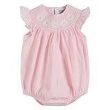 Light Pink Daisy Smocked Ruffle Romper