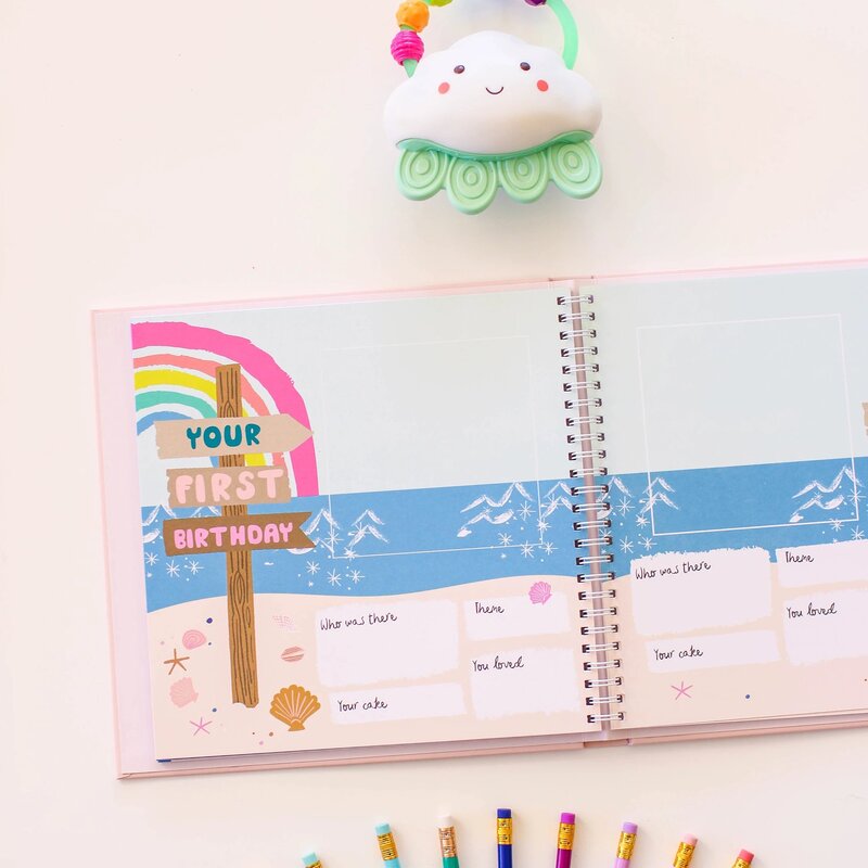 Little Beach Babe Memory Baby Book - HoneyBug 