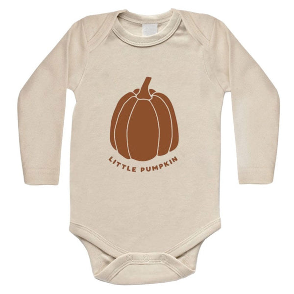 My Little Pumpkin - Long Sleeve Bodysuit - Cream - HoneyBug 