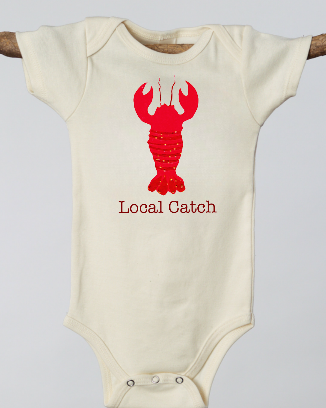Lobster Local Catch Lobster Short Sleeve Romper - HoneyBug 