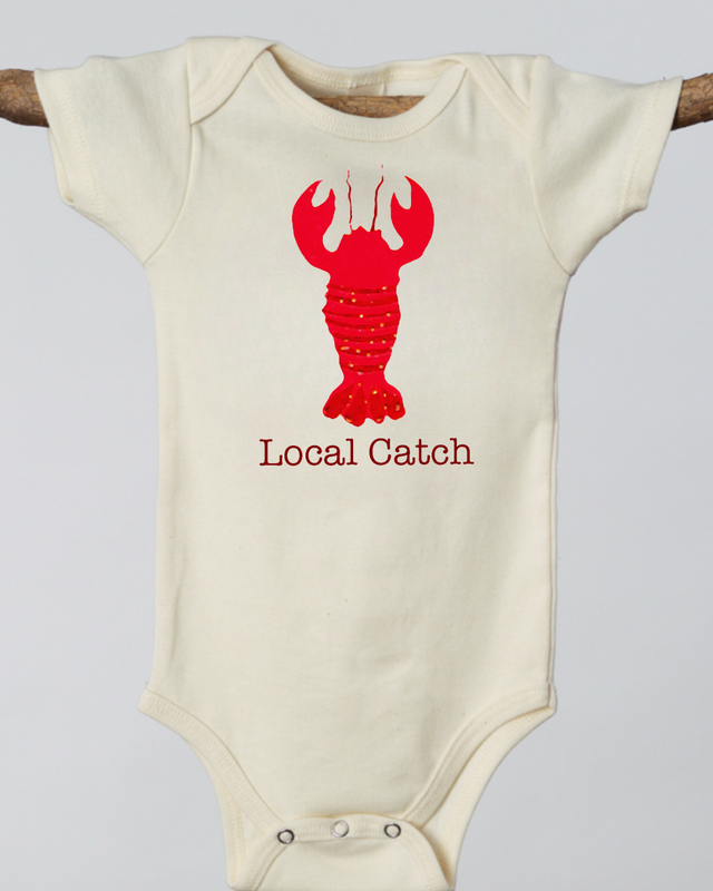 Lobster Local Catch Lobster Short Sleeve Romper - HoneyBug 