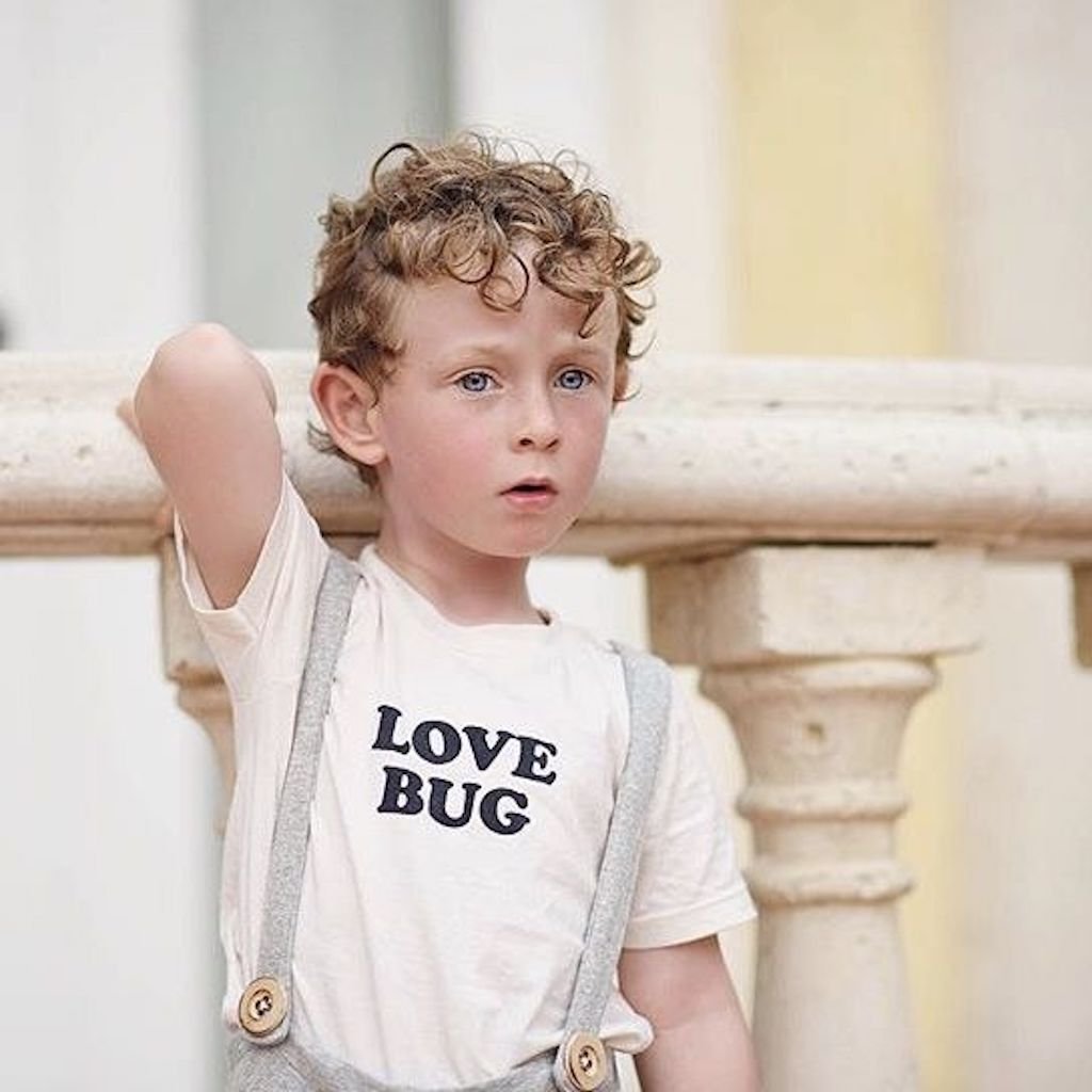 Love Bug Organic Kids Graphic T-Shirt Short Sleeve - HoneyBug 