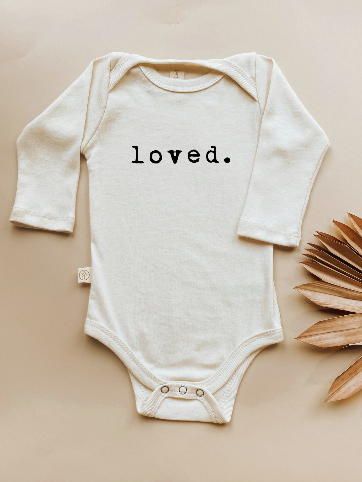 Loved. Organic Cotton Baby Bodysuit Long Sleeve - HoneyBug 