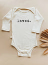 Loved. Organic Cotton Baby Bodysuit Long Sleeve - HoneyBug 